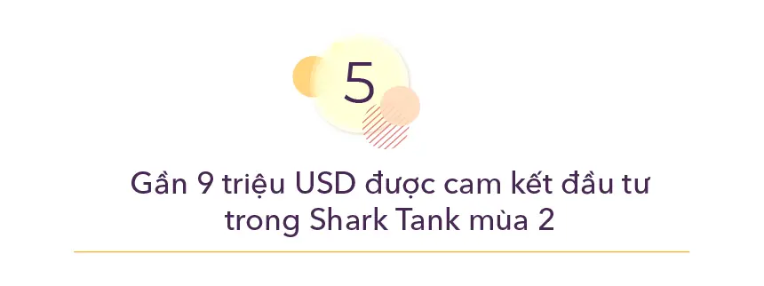 Thẻ đồ hoạ số 5: Gần 9 triệu USD được cam kết đầu tư trong Shark Tank mùa 2