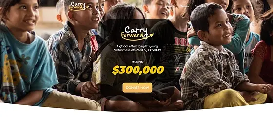 Ảnh quảng bá chương trình gây quỹ Carry Forward với mục tiêu 300.000 USD