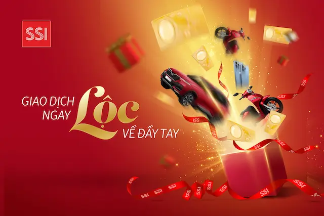 Ảnh quảng bá chương trình Giao dịch ngay, Lộc về đầy tay của SSI