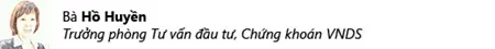Bà Hồ Huyền, Trưởng phòng Tư vấn đầu tư Chứng khoán VNDS