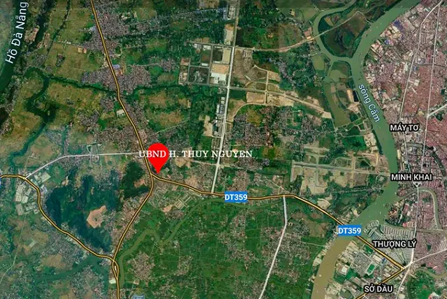 Bản đồ huyện Thủy Nguyên ở phía Bắc thành phố Hải Phòng