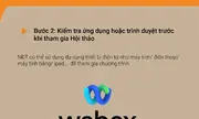 Bước 2: Kiểm tra ứng dụng hoặc trình duyệt trước khi tham gia hội thảo