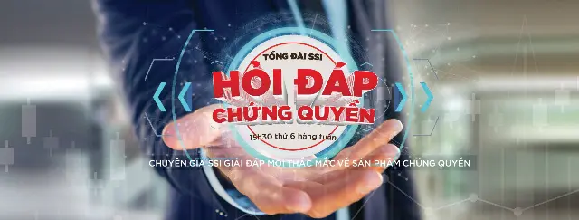 Chuyên mục “Tổng đài SSI: Hỏi – đáp chứng quyền” sẽ diễn ra từ 15h30 đến 16h30 thứ 6 hàng tuần, trên Fanpage Chứng khoán SSI - bắt đầu từ ngày 13/9/