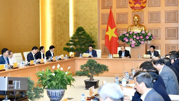 Cuộc họp của Thủ tướng với các đại biểu trong phòng họp