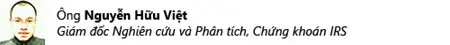 Ông Nguyễn Hữu Việt, Giám đốc Nghiên cứu và Phân tích Chứng khoán IRS