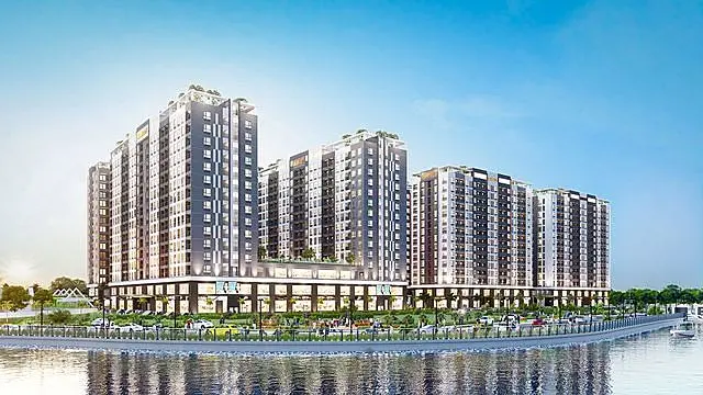 Phối cảnh dự án nhà ở xã hội Golden City tọa lạc tại trung tâm TP Tây Ninh