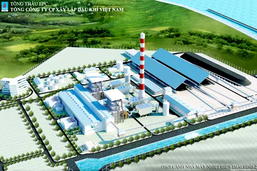 Phối cảnh nhà máy Nhiệt điện Dầu khí Thái Bình 2