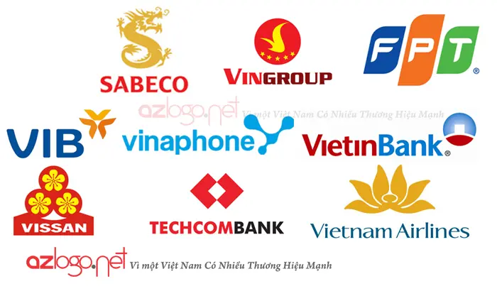Bộ sưu tập logo các thương hiệu Việt: Sabeco, Vingroup, FPT, VietinBank, Techcombank, Vietnam Airlines