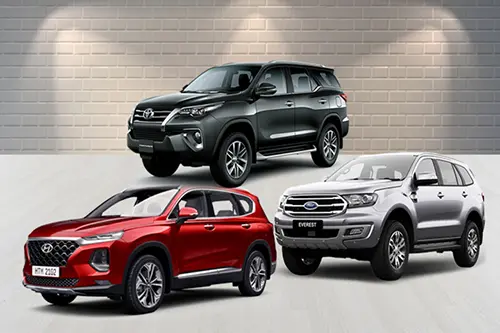 Fortuner, Santa Fe, Everest đang bám đuổi doanh số gay gắt