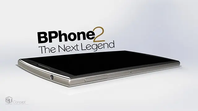 Hình dựng điện thoại Bphone 2 với dòng chữ The Next Legend