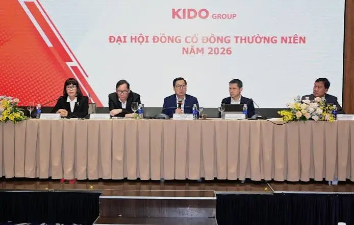 Chủ tọa đoàn tại Đại hội đồng cổ đông thường niên 2026 của KIDO Group
