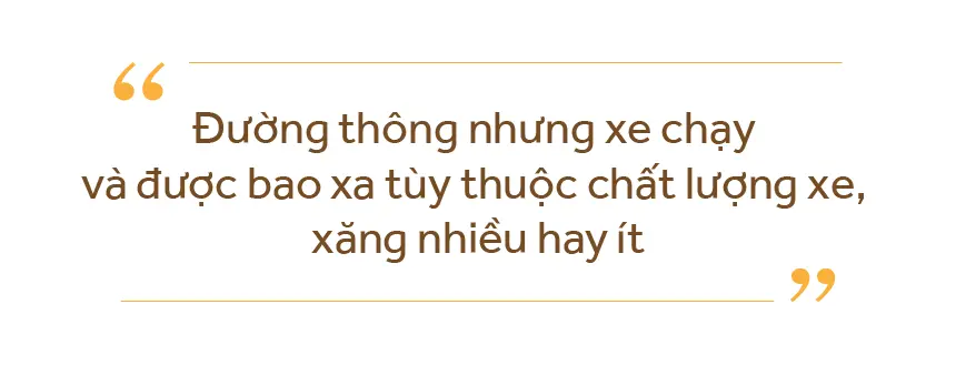 Ô trích dẫn: Đường thông nhưng xe chạy được bao xa tùy chất lượng xe