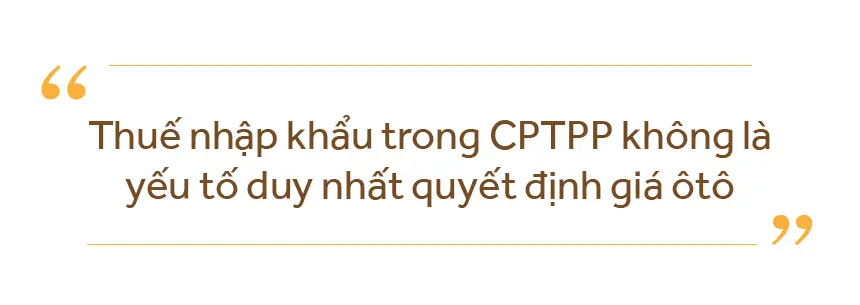 Ô trích dẫn: Thuế nhập khẩu không là yếu tố duy nhất quyết định giá ôtô