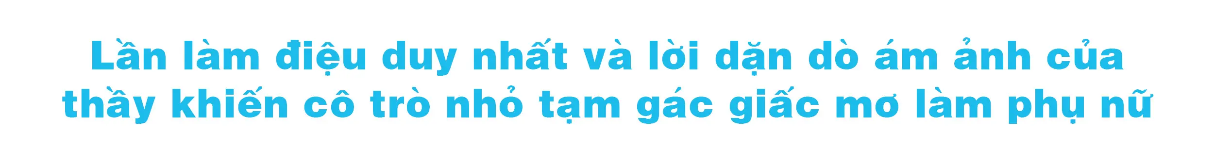 Tiêu đề phần ba về lời dặn dò của thầy với Ánh Viên