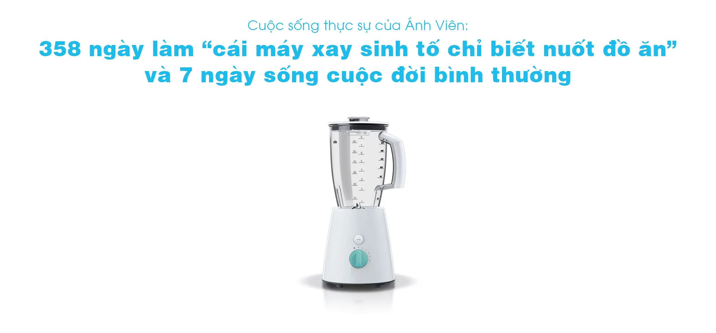 Tiêu đề phần hai kèm hình chiếc máy xay sinh tố
